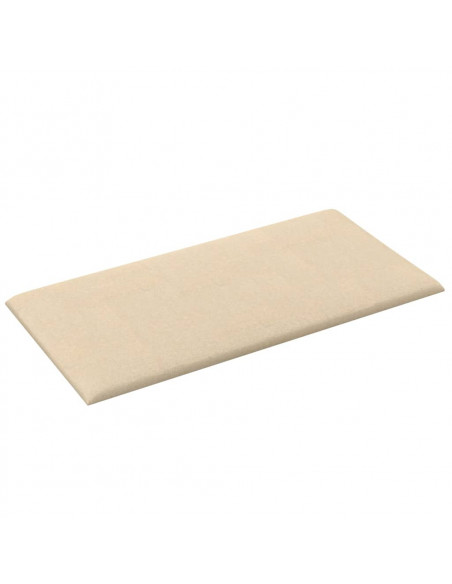Pannelli Murali 12 pz Crema 30x15 cm Tessuto 0,54 m²