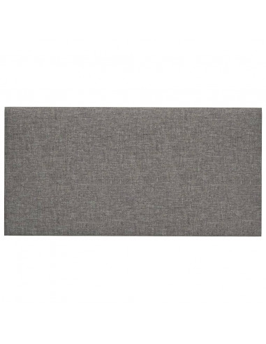 Pannelli Murali 12 pz Grigio Chiaro 30x15 cm Tessuto 0,54 m²