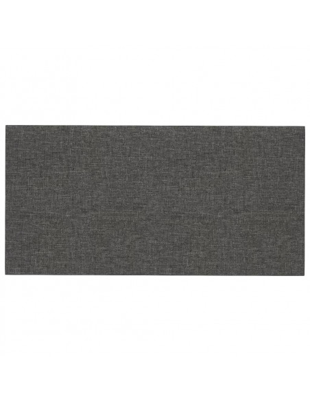 Pannelli Murali 12 pz Grigio Scuro 30x15 cm Tessuto 0,54 m²