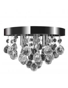 Lampada di Soffitto Pendente in Cristallo Lampadario Cromato 2