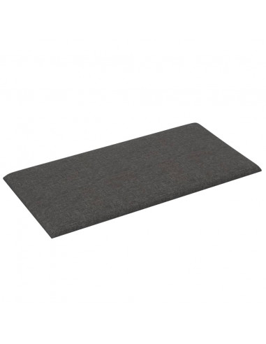Pannelli Murali 12 pz Grigio Scuro 30x15 cm Tessuto 0,54 m²