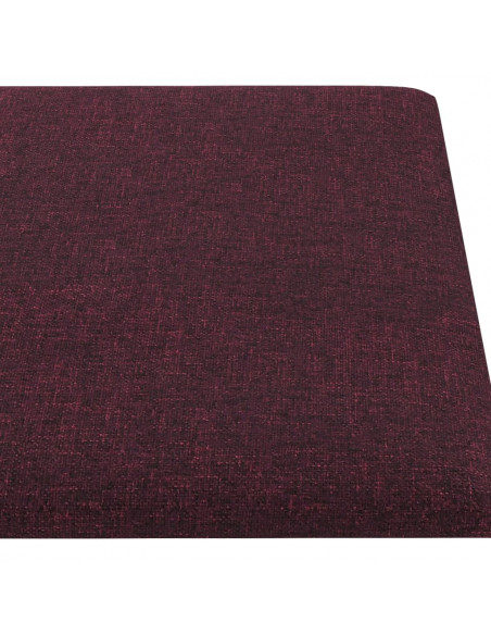 Pannelli Murali 12 pz Viola 30x15 cm Tessuto 0,54 m²
