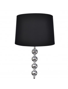 Lampada da Pavimento Supporto Alto Decorazione a 4 Sfere Nera 2
