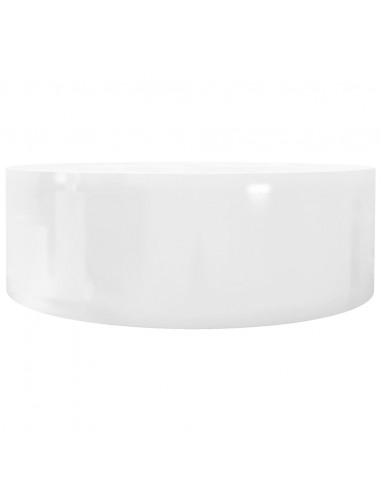 Lavandino bagno in Ceramica bianca rotondo con Foro di trabocco