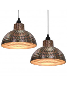 Lampadari 2 p Semisferici Color Rame 2