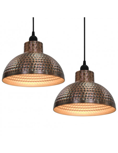 Lampadari 2 p Semisferici Color Rame