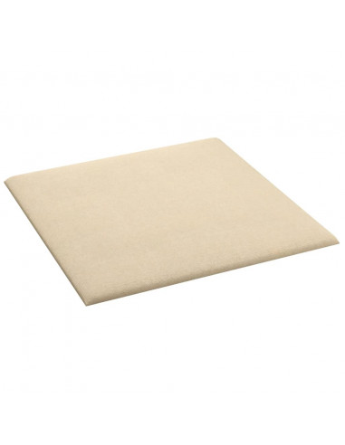 Pannelli Murali 12 pz Crema 30x30 cm in Tessuto 1,08 m²