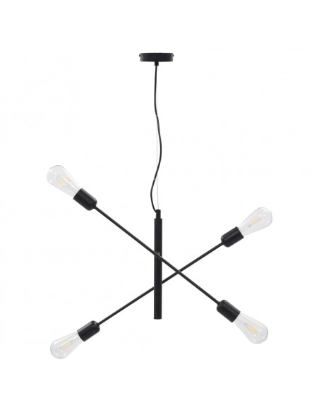 Lampada da Soffitto con Lampadine 2 W Nero E27