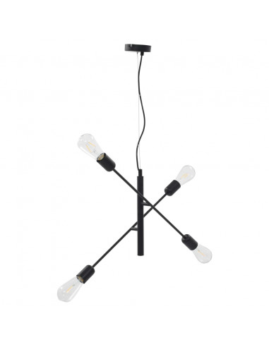Lampada da Soffitto con Lampadine 2 W Nero E27