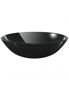 Lavandino in Vetro Temperato 42 cm Nero 2