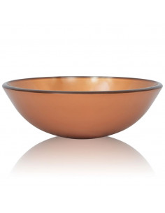 Lavandino in Vetro Temperato 42 cm Marrone 2