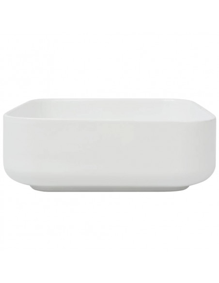 Lavandino Quadrato in Ceramica Bianca 39x39x13,5 cm