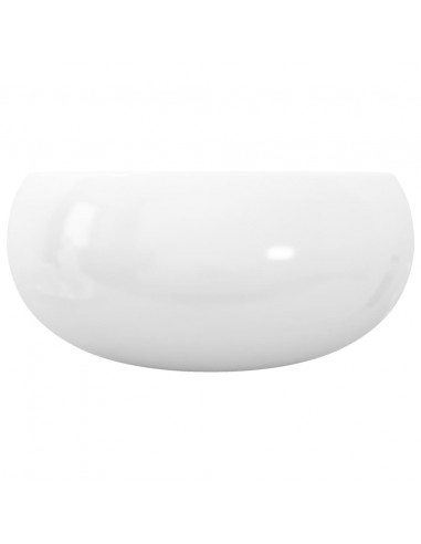 Lavandino Rotondo in Ceramica Bianca 40 x 15 cm