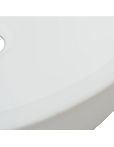 Lavandino Tondo in Ceramica Bianca 42x12 cm