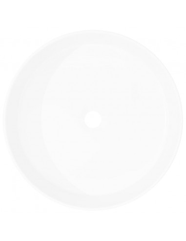 Lavandino Rotondo in Ceramica Bianca 40 x 15 cm