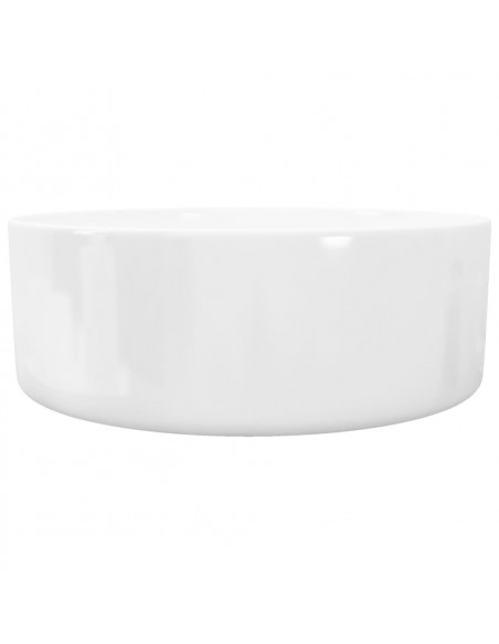Lavandino Rotondo in Ceramica Bianca 40 x 15 cm