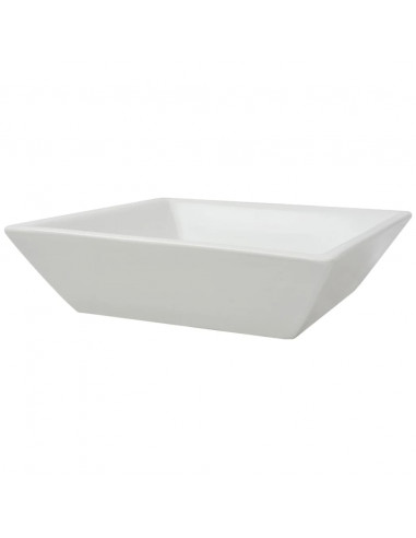 Lavandino Quadrato in Ceramica Bianca 41,5x41,5x12 cm