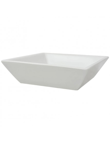 Lavandino Quadrato in Ceramica Bianca 41,5x41,5x12 cm