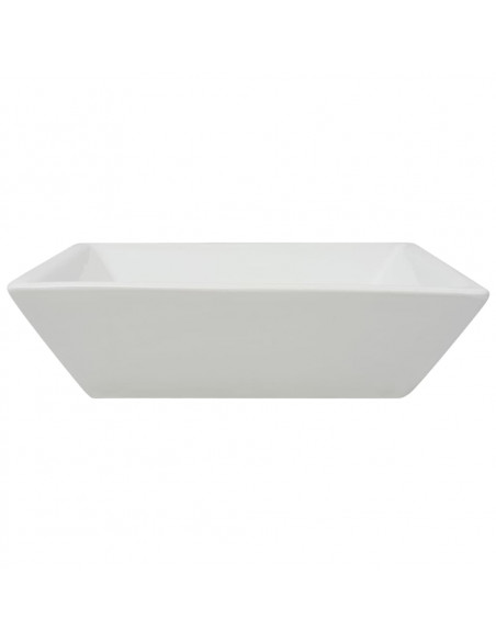 Lavandino Quadrato in Ceramica Bianca 41,5x41,5x12 cm
