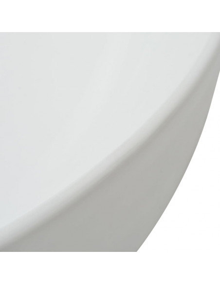 Lavandino Triangolare in Ceramica Bianca 50,5x41x12 cm