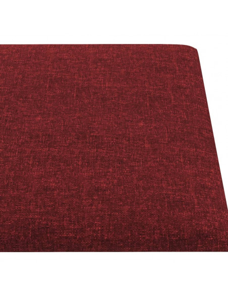 Pannelli Murali 12 pz Rosso Vino 90x15 cm Tessuto 1,62 m²