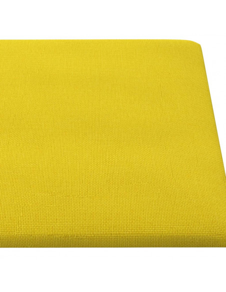 Pannelli Murali 12 pz Giallo chiaro 90x15 cm Tessuto 1,62 m²