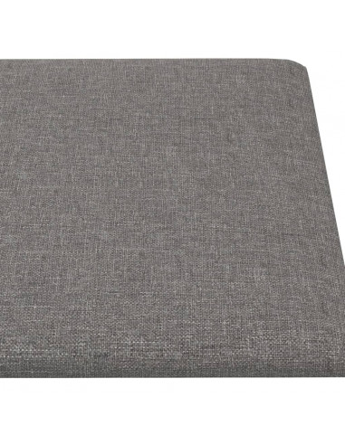 Pannelli Murali 12 pz Grigio Chiaro 90x30 cm Tessuto 3,24 m²