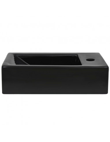 Lavandino con Foro Rubinetto Rettangolare Ceramica 46x25,5x12cm