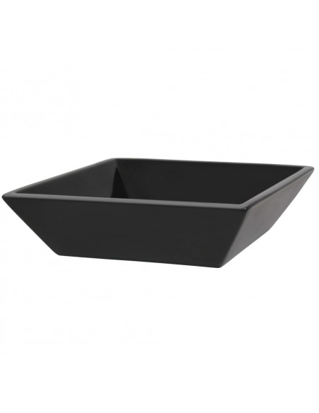 Lavandino Quadrato in Ceramica Nero 41,5x41,5x12 cm