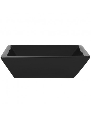 Lavandino Quadrato in Ceramica Nero 41,5x41,5x12 cm