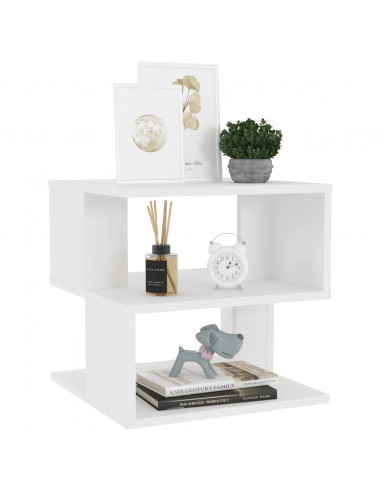 Tavolino Bianco 40x40x40 cm in Legno Multistrato