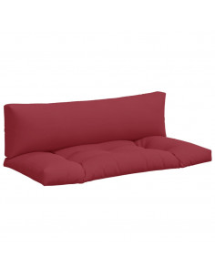 Cuscini per Pallet 2 pz Rosso Vino in Tessuto 2
