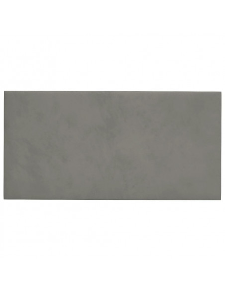 Pannelli Murali 12 pz Grigio Chiaro 30x15 cm Velluto 0,54 m²