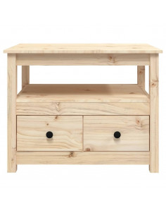 Tavolino da Salotto 71x49x55 cm in Legno Massello di Pino 2