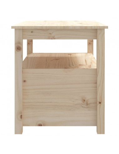 Tavolino da Salotto 71x49x55 cm in Legno Massello di Pino