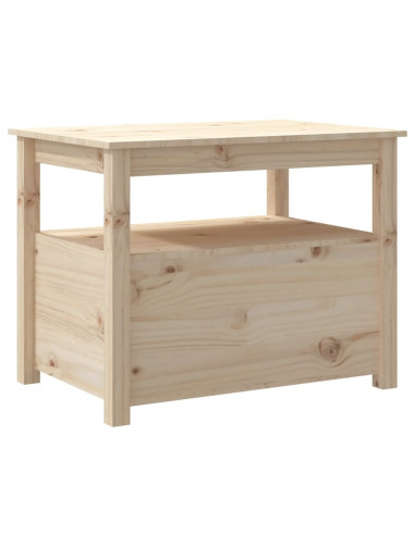 Tavolino da Salotto 71x49x55 cm in Legno Massello di Pino