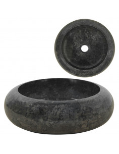 Lavandino 40x12 cm in Marmo Nero 2