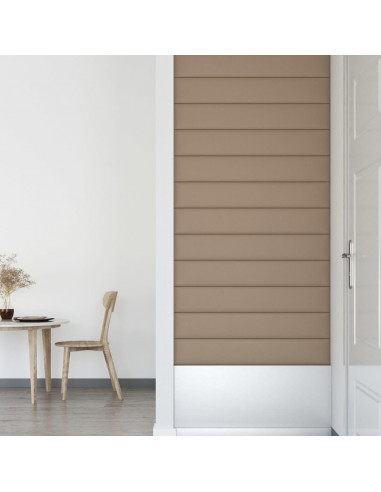 Pannelli Murali 12 pz Cappuccino 90x15 cm in Similpelle 1,62 m²