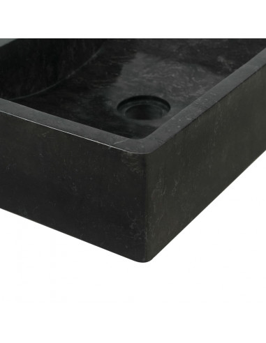 Lavello 45x30x12 cm Marmo Lucido Nero