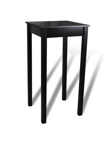 Set Tavolino da Bar con 2 Sgabelli Neri