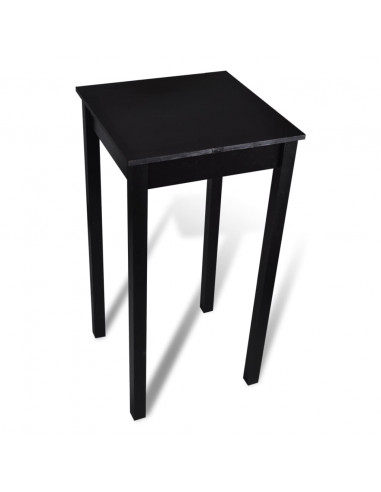 Set Tavolino da Bar con 2 Sgabelli Neri
