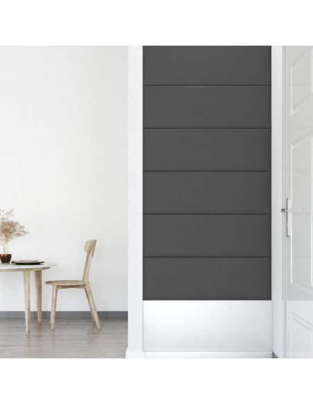 Pannelli Murali 12 pz Grigi 90x30 cm in Similpelle 3,24 m²
