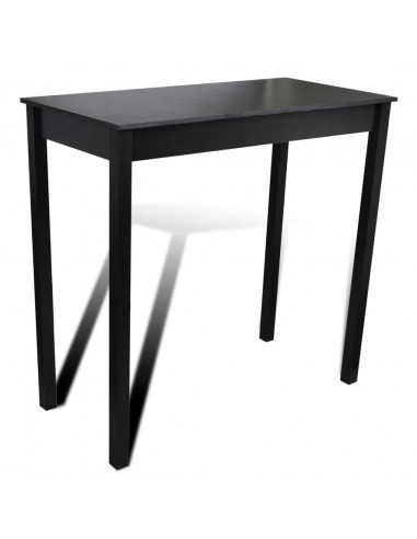 Set Tavolino da Bar con 2 Sgabelli Neri