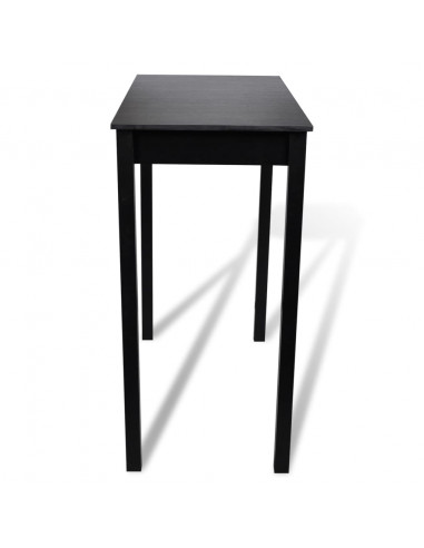 Set Tavolino da Bar con 2 Sgabelli Neri