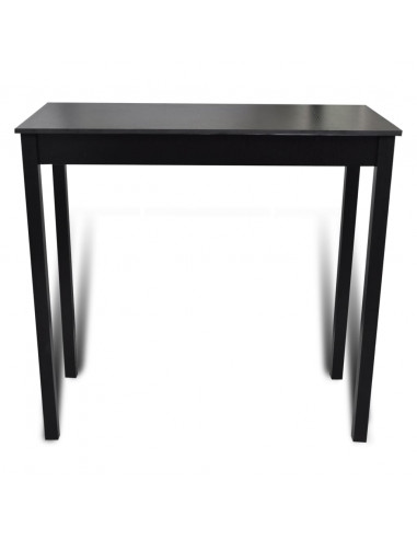 Set Tavolino da Bar con 2 Sgabelli Neri