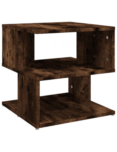 Tavolino da Salotto Rovere Fumo 40x40x40cm in Legno Multistrato