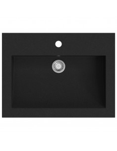 Lavandino in Granito 600x450x120 mm Nero 2