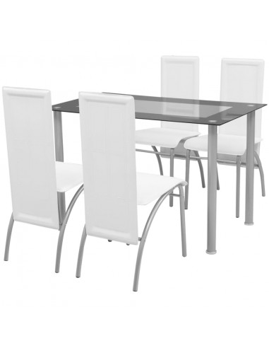 Set Sala Da Pranzo 5 Pezzi Bianco