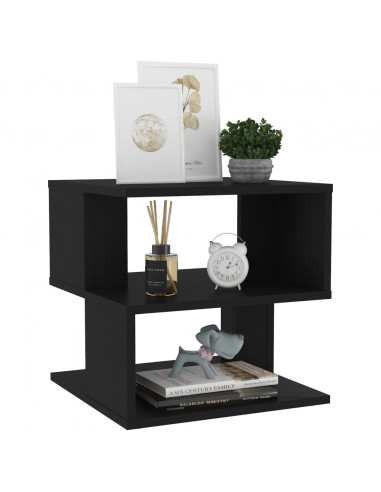 Tavolino Nero 40x40x40 cm in Legno Multistrato