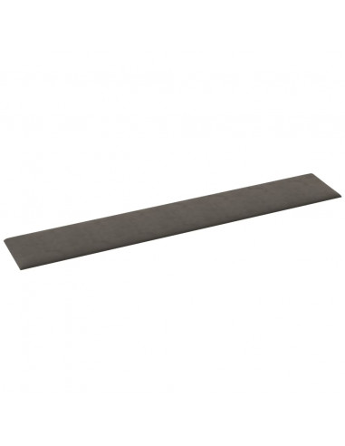 Pannelli Murali 12 pz Grigio Scuro 90x15 cm Velluto 1,62 m²